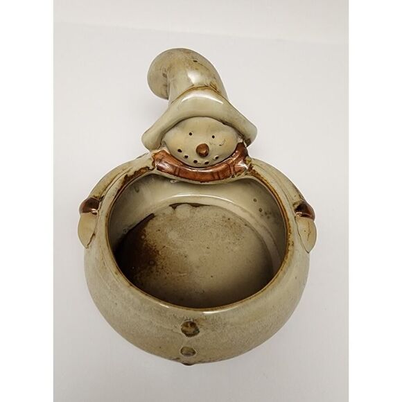 Primitive Home Collection Snowman Triple Server - 3 Salsa or Dip Bowls - Picture 3 of 6